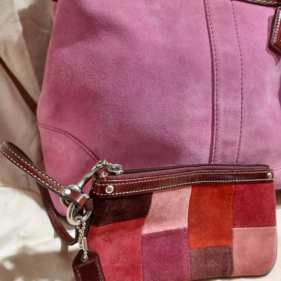 Coach suede satchel and wristlet - Picture 2 of 13